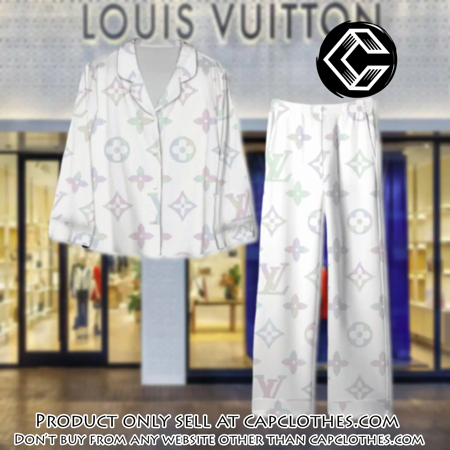 Trending luxury lv satin pajama set pjs1105 cc1732813